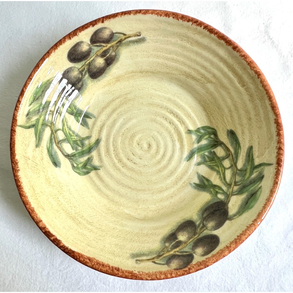 Williams Sonoma Jardin Potager Individual Pasta Bowl Olives Made in Italy 10"